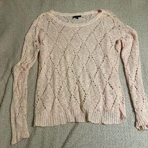 American Eagle Outfitters Light Pink Knit Sweater